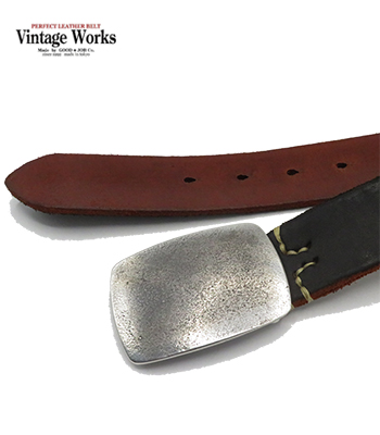Vintage Works ヴィンテージワークス CHASIN|厚銀メッキ真鍮バックル|7