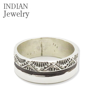 INDIAN JEWELRY ナバホ族|スタンプワーク|リング『Navajo Stampede