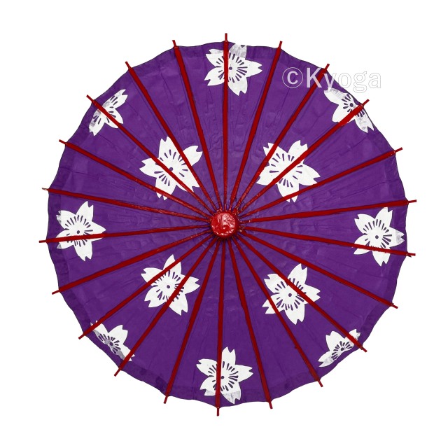 和傘・野点傘専門店 恭雅】 唐傘 − 唐傘 こども用傘 桜綴り 紫