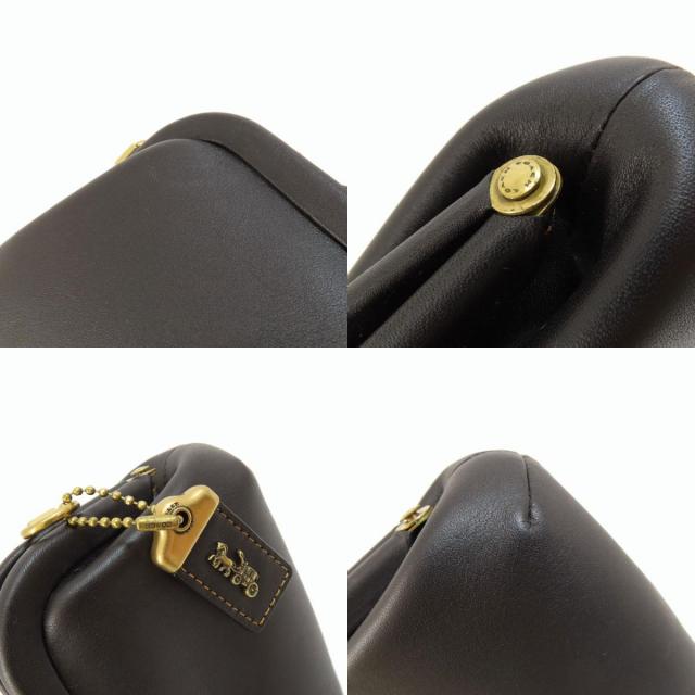 COACH コーチ がま口財布 アクセサリーポーチ レザー レディース