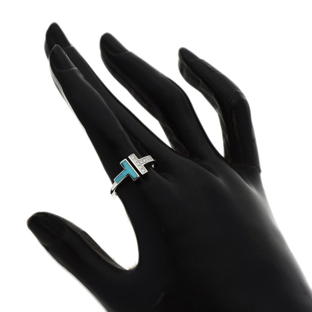 TIFFANY&Co. ティファニー Tワイヤー ターコイズ ダイヤモンド リング
