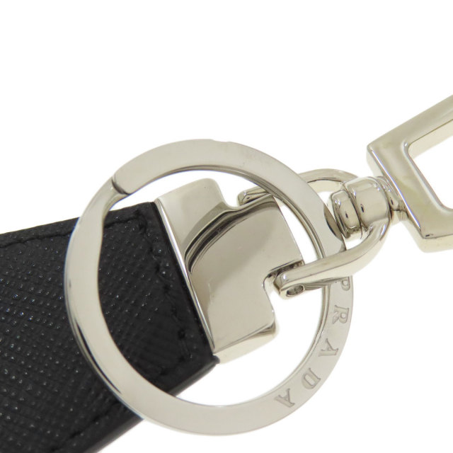 PRADA プラダ ロゴ金具 キーホルダー サフィアーノ/金属製 レディース