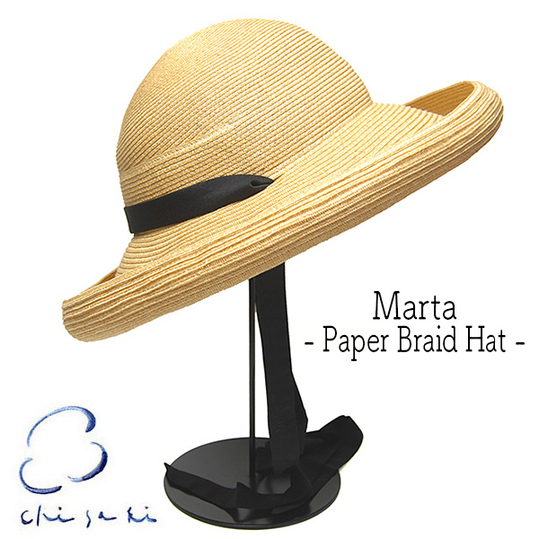 chisaki(チサキ) つば広ペーパーブレードハット MARTA レディース 春夏