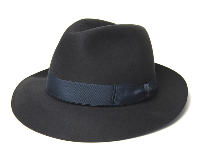イタリア Borsalino(ボルサリーノ) ファーフェルト中折れ帽 ビーバー