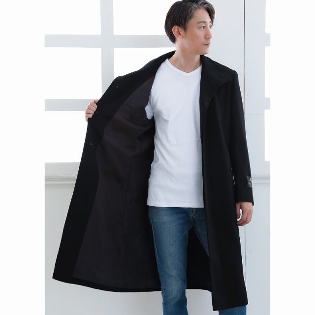 カシミヤコート メンズ カシミヤ100% ロングコート スタンドカラー
