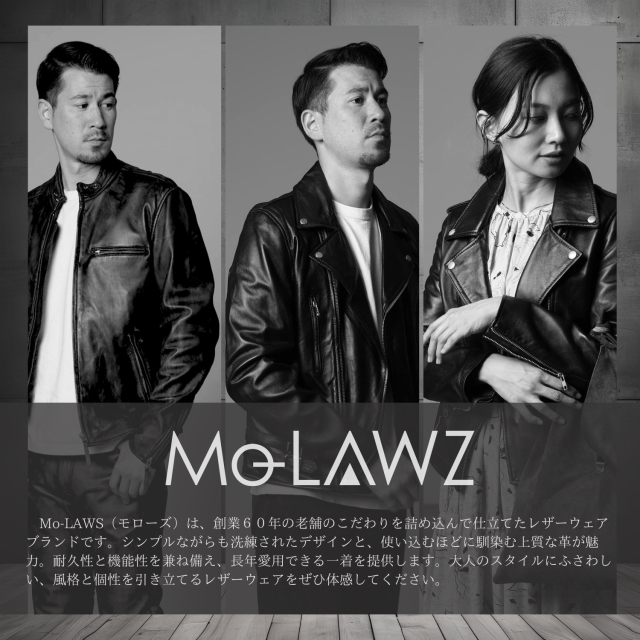 Mo-Laws 牛革 トラッカージャケット メンズ ブラック S/M/L/LL/3L/4L