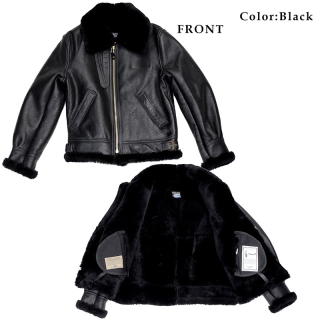 AVIREX B-3 ムートンジャケット メンズ ブラック/ブラウン XS/S/M/L/LL