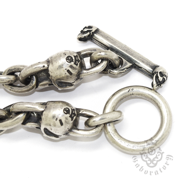 ガボラトリー Gaboratory スモールオーバルリンク2スカルブレスレット PG11