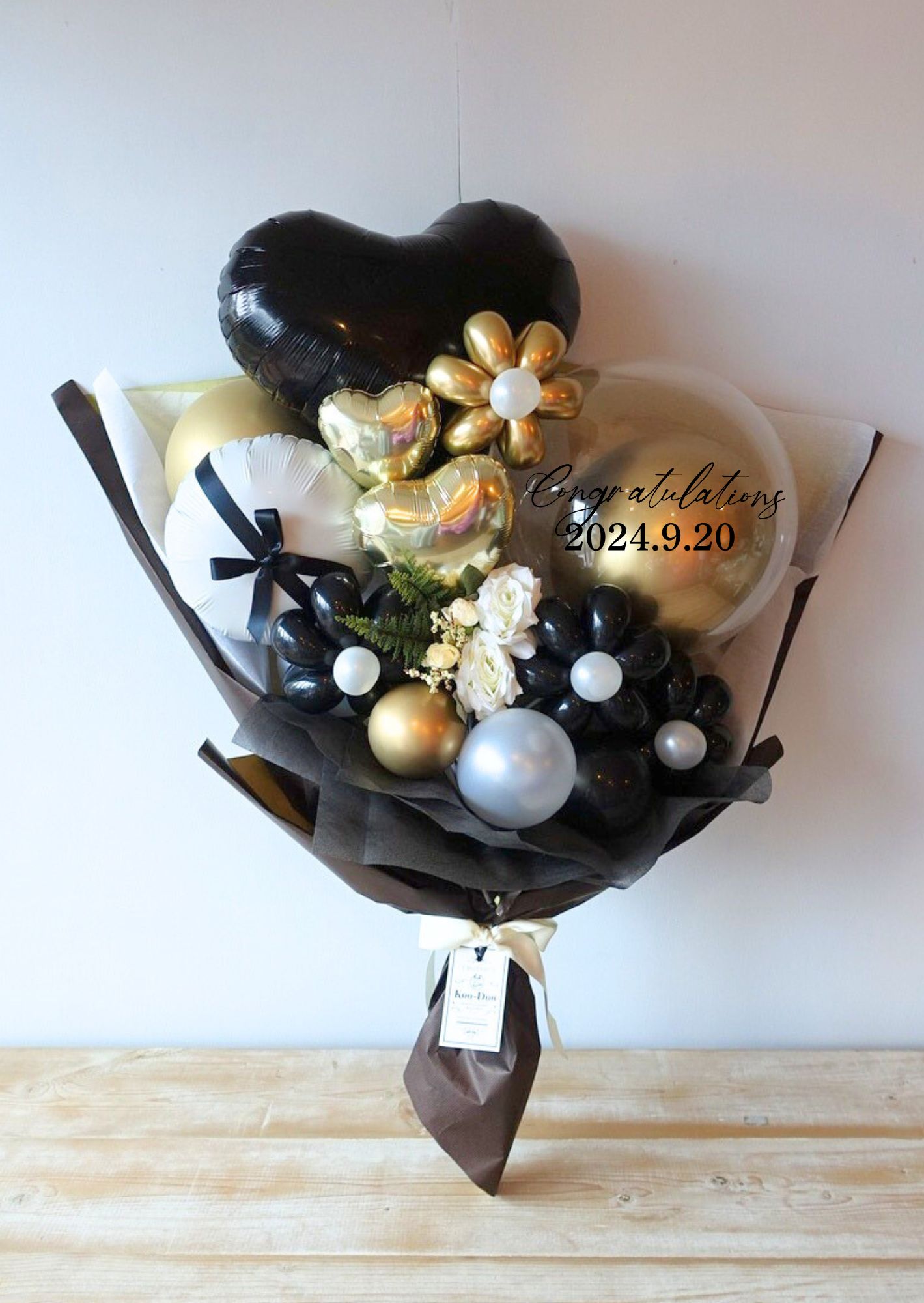 バルーン花束 バルーンブーケ グランノワール【お名前＆メッセージをお