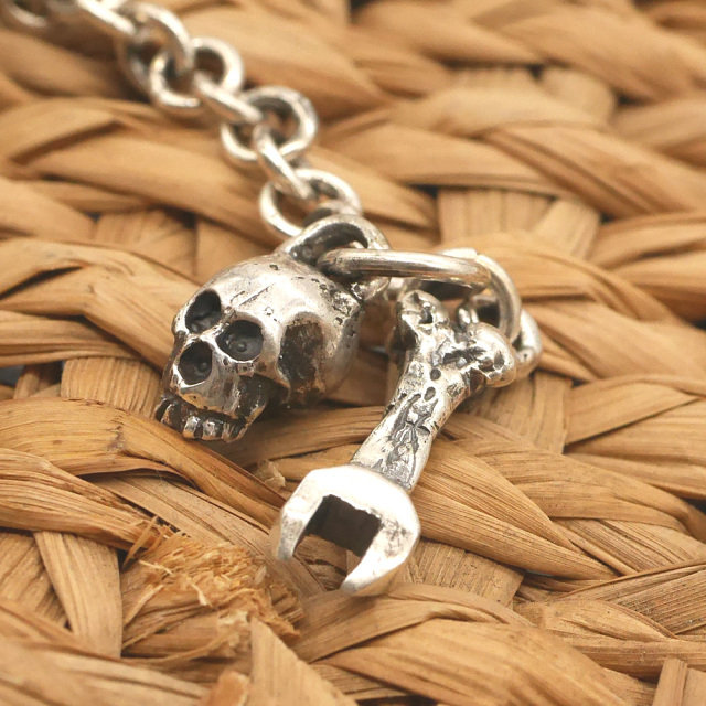 TOOL925 スカル×工具×道具 シルバーチャームブレスレット skull × tool