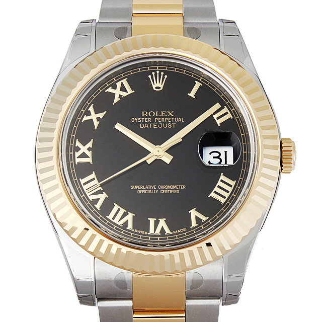 116333 ロレックス(ROLEX) デイトジャストII ブラック/ローマ 新品