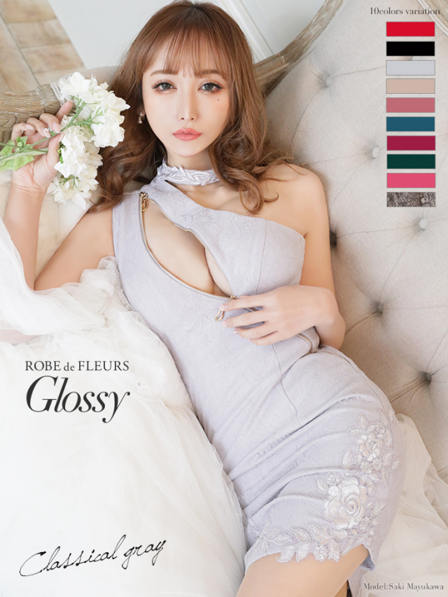 XS～Lサイズあり】ジッパー×ストレッチタイトミニキャバドレス(GL2003)