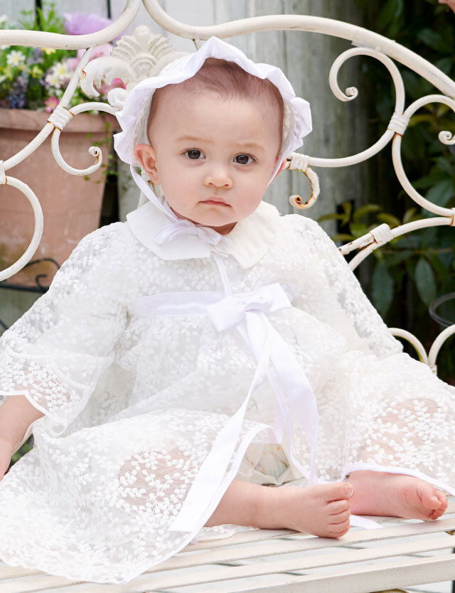 セレモニーベビードレス 2WAYオール＆レースドレス＆付け襟