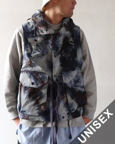 Engineered Garments - Field Vest - Tie Dye Print Ripstop