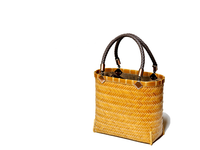 網代編みバッグ S/竹バッグ/ミニバッグ/かごバッグ/レディース/バッグ