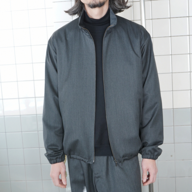 awasa wool gabardine zip up jacket