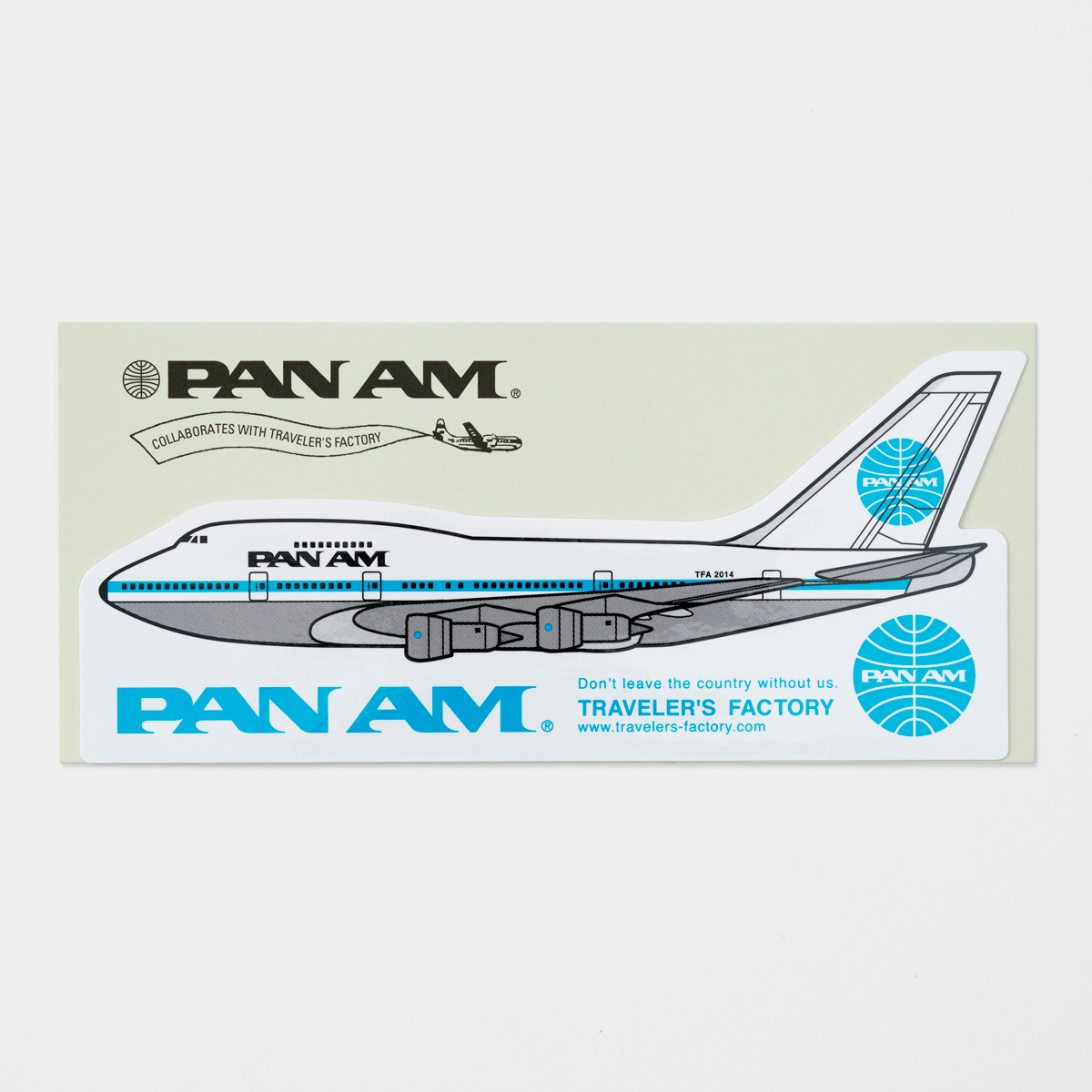 TF スーツケースステッカー パンナム 飛行機 ダイカット柄 (07100259)