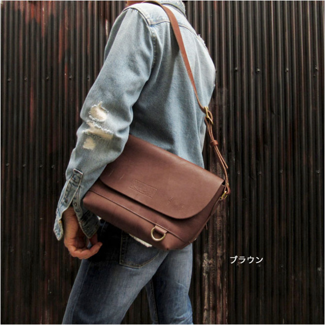 メンズ レディース 栃木レザー 日本製 メッセンジャーバッグ