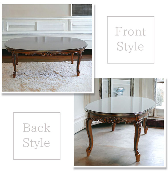 アンティーク調 センターテーブル 幅105cm｜おしゃれインテリア 家具