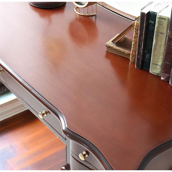 デスク 机 100cm 猫脚 おしゃれ 輸入家具 ブラウン アンティーク調 ｜Y