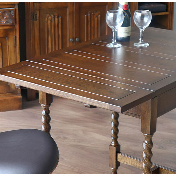アンティークリプロダクト 伸長式ダイニングテーブル(60-100cm) 【送料