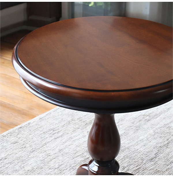 マホガニー材使用 マリナカッシーリ ラウンドサイドテーブル（コーヒー