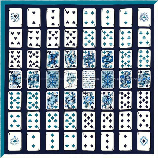 2018年 春夏 HERMES エルメス スカーフ カレ90 CE JEU DE CARTES