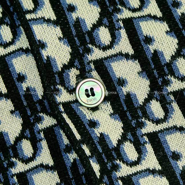 Dior ディオール 長袖シャツ メンズ オーバー 総柄 ニットシャツ