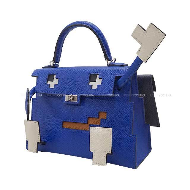 HERMES エルメス ショルダーバッグ ケリードール ピクト ブルー