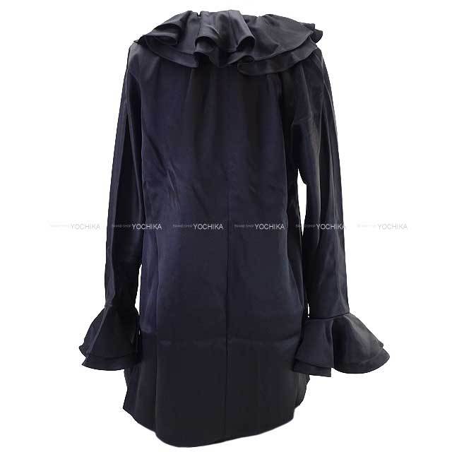 2022-2023年 CHANEL シャネル ブラウス シルクサテン ラインストーン