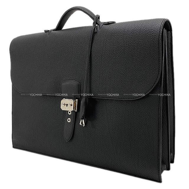 HERMES エルメス ブリーフケース サックアデペッシュ 41 黒(ブラック