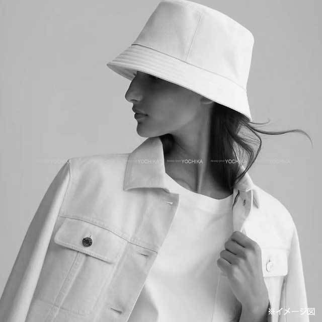 HERMES エルメス ハット バケットハット エデン #58 マリン コットン