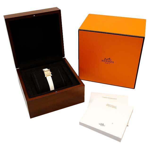 HERMES エルメス 腕時計 Hウォッチ ミニ 21mm プリュムティ ダイヤ