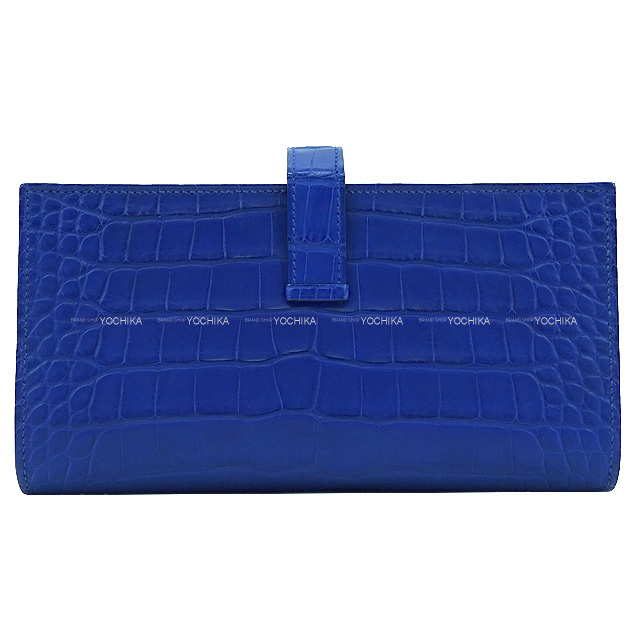 HERMES エルメス 長財布 ベアンスフレ ブルーエレクトリック