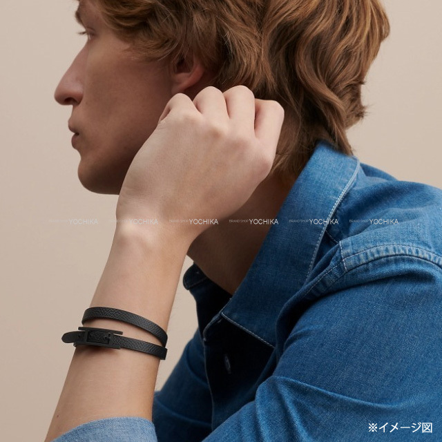 HERMES エルメス ブレスレット レザーブ ビーアピ ドゥブルトゥール
