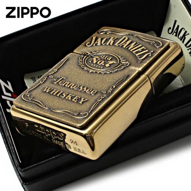 Zippo ジッポー ジャックダニエル 酒 ロゴ Jack Daniel's Label Brass