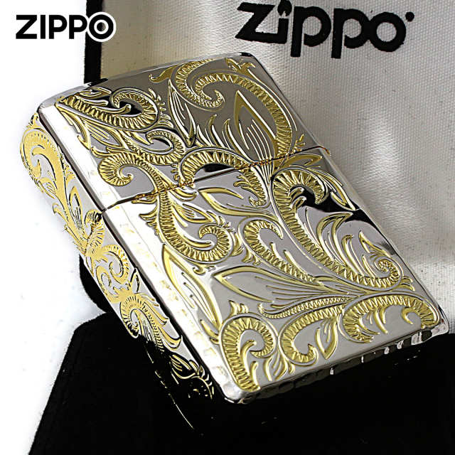 Zippo ジッポー アーマー アラベスク 唐草 コーナーリューター加工