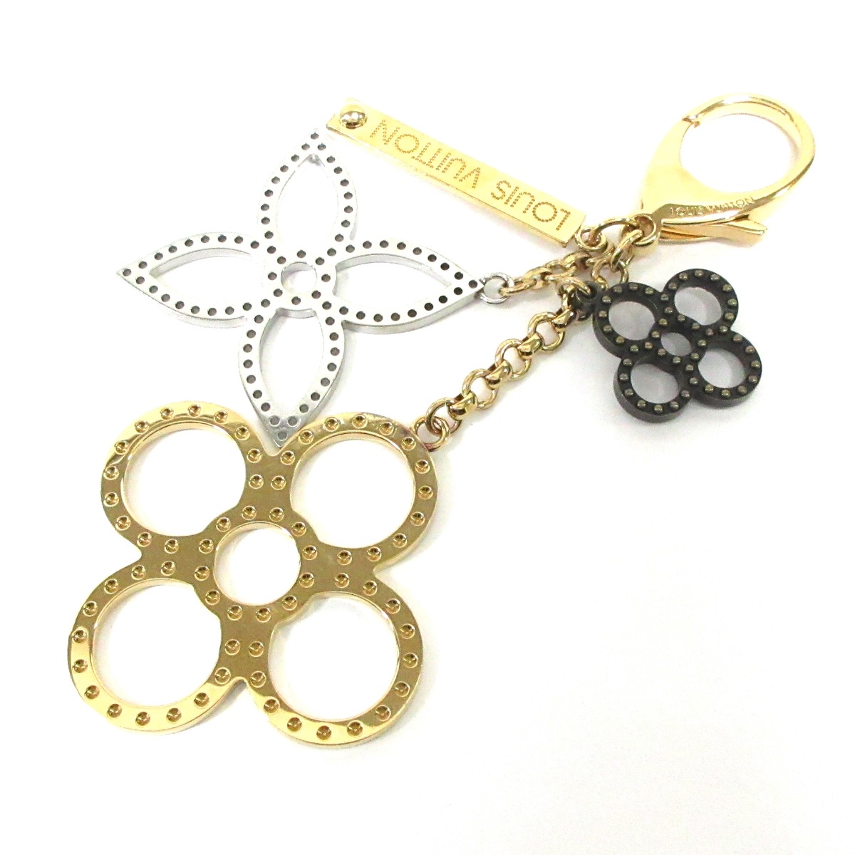 ルイヴィトン/キーホルダー(チャーム)/ゴールド×シルバー/サイズ：縦