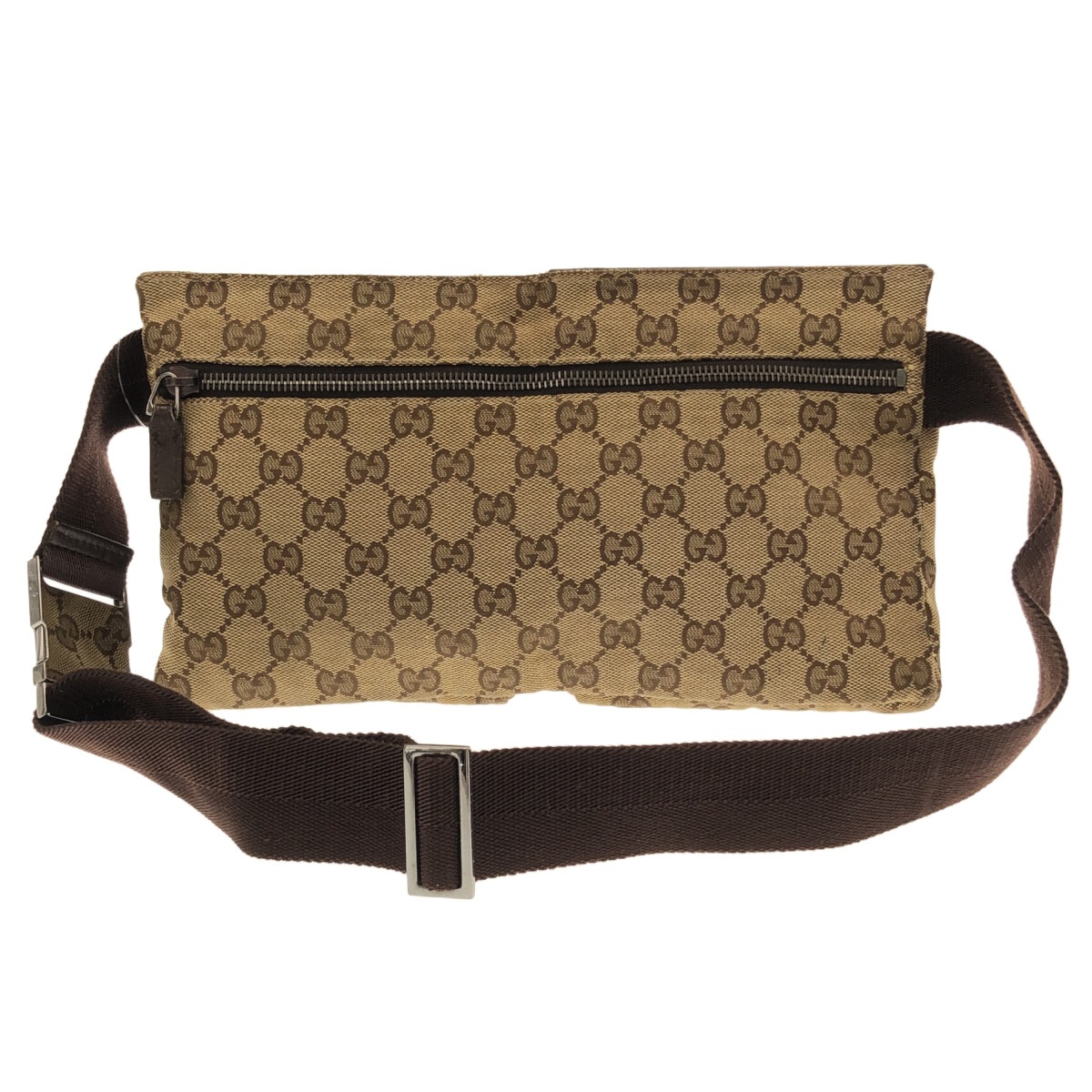 グッチ/ウエストポーチ/GG柄/ベージュ×ダークブラウン×マルチ
