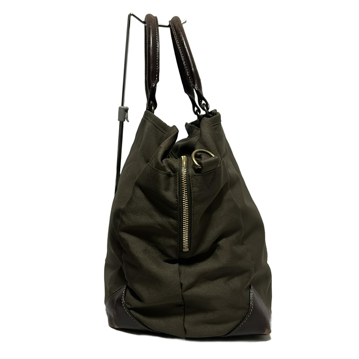 サザビー/ボストンバッグ/カーキ×ダークブラウン/ナイロンの買取実績