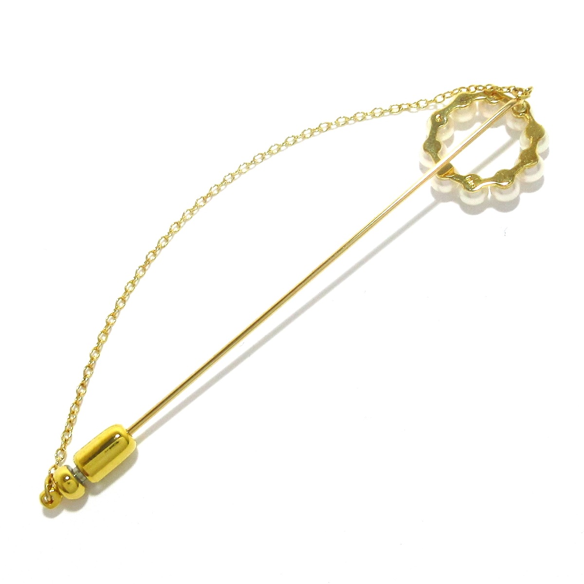 ミキモト/ブローチ/K18YG×白/総重量:3.4gの買取実績【ブランディア】