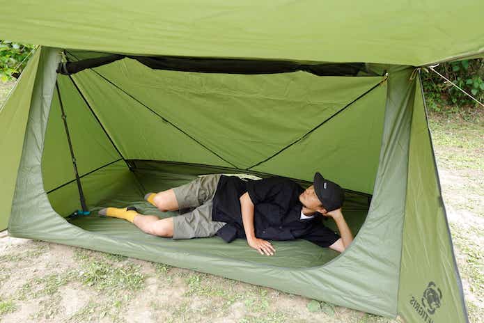 設営レビュー】ワンティグリス「スーパーシェルター」を実際に使った
