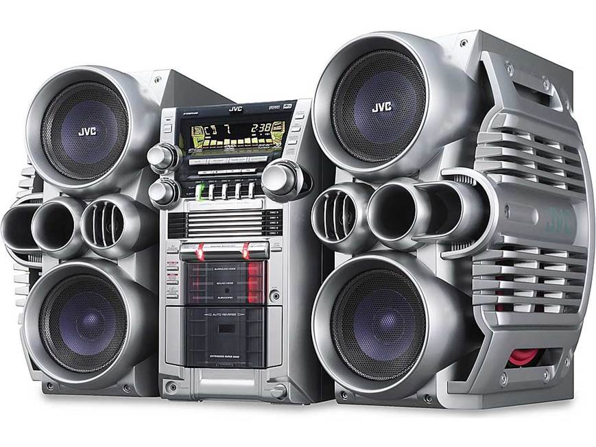 JVC HX-GX7 5-CD/tape/AM/FM shelf system at Crutchfield