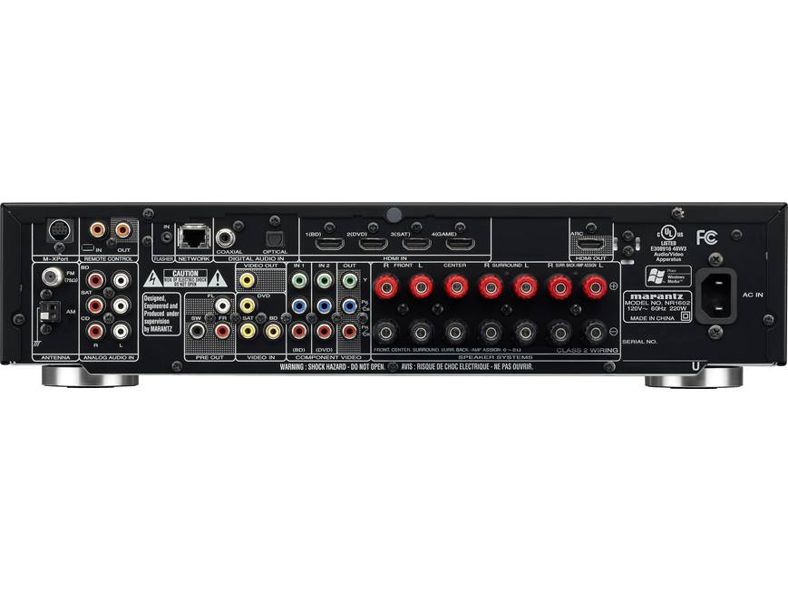 Marantz NR1602 Home theater receiver with 3D-ready HDMI switching
