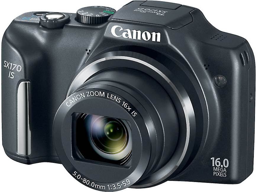 Canon PowerShot SX170 IS (Black) 16-megapixel digital camera with