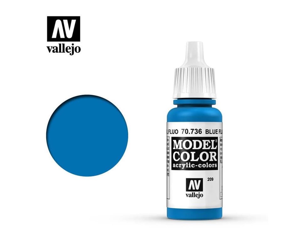 Vallejo Paints 17ML FLUORESCENT BLUE MODEL COLOR [VLJ70736