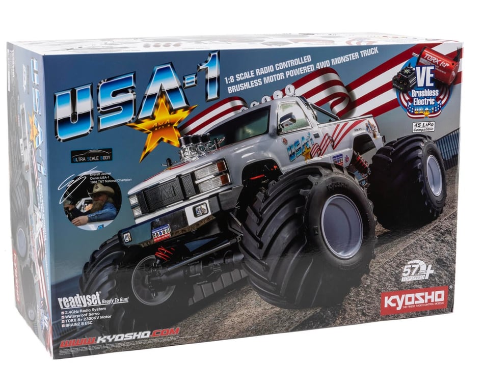 Kyosho USA-1 VE 1/8 4WD ReadySet Electric Monster Truck [KYO34257D