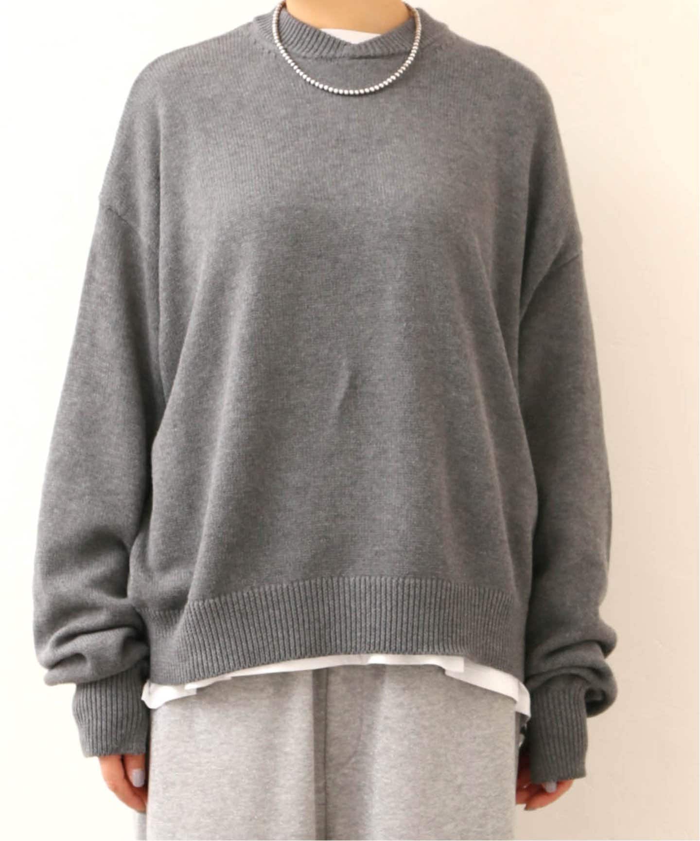 COTTONテンジククルーネックプルオーバー（ニット／セーター