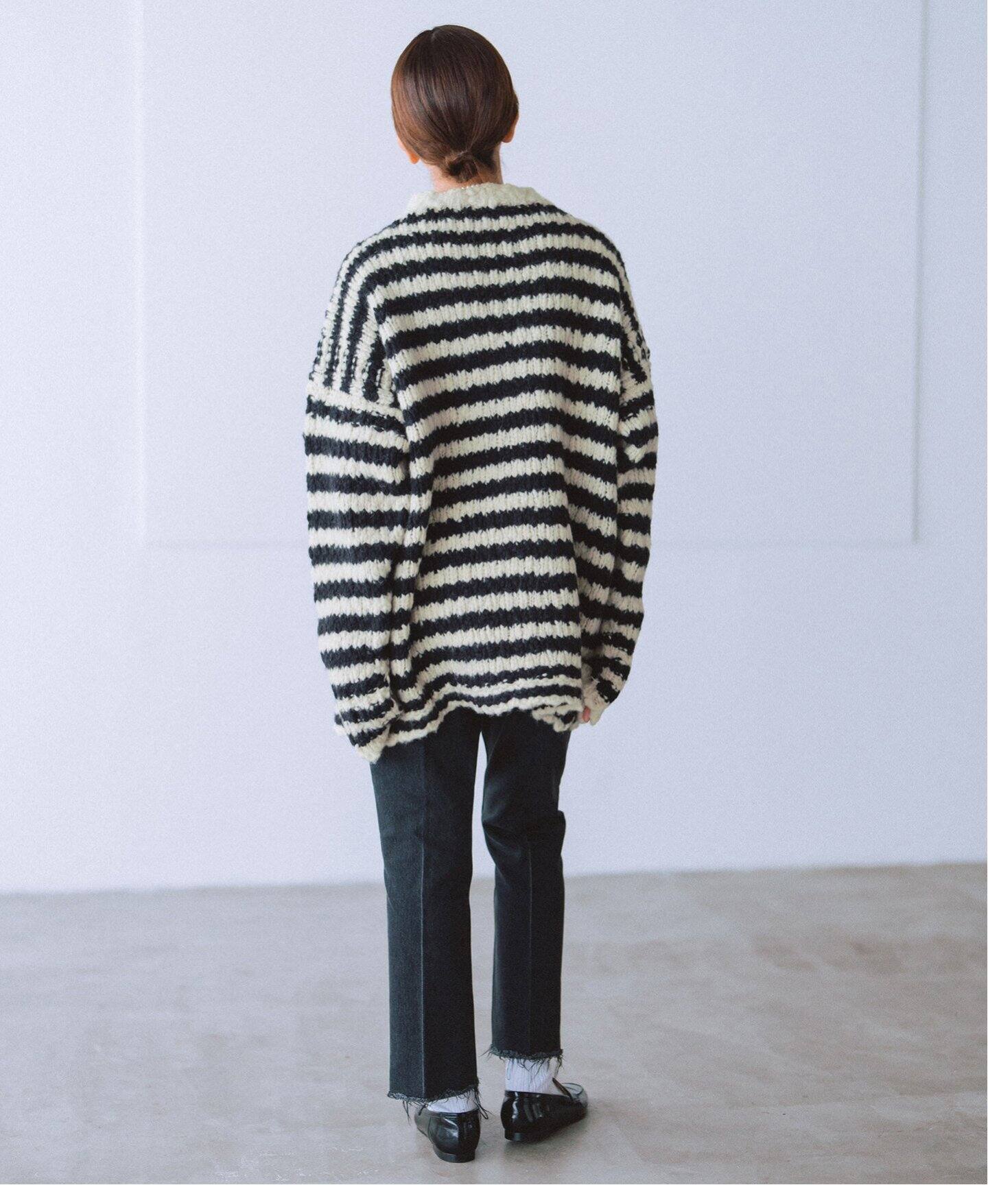 追加》BLACK ハイネックボーダーニット（ニット／セーター）｜IENA