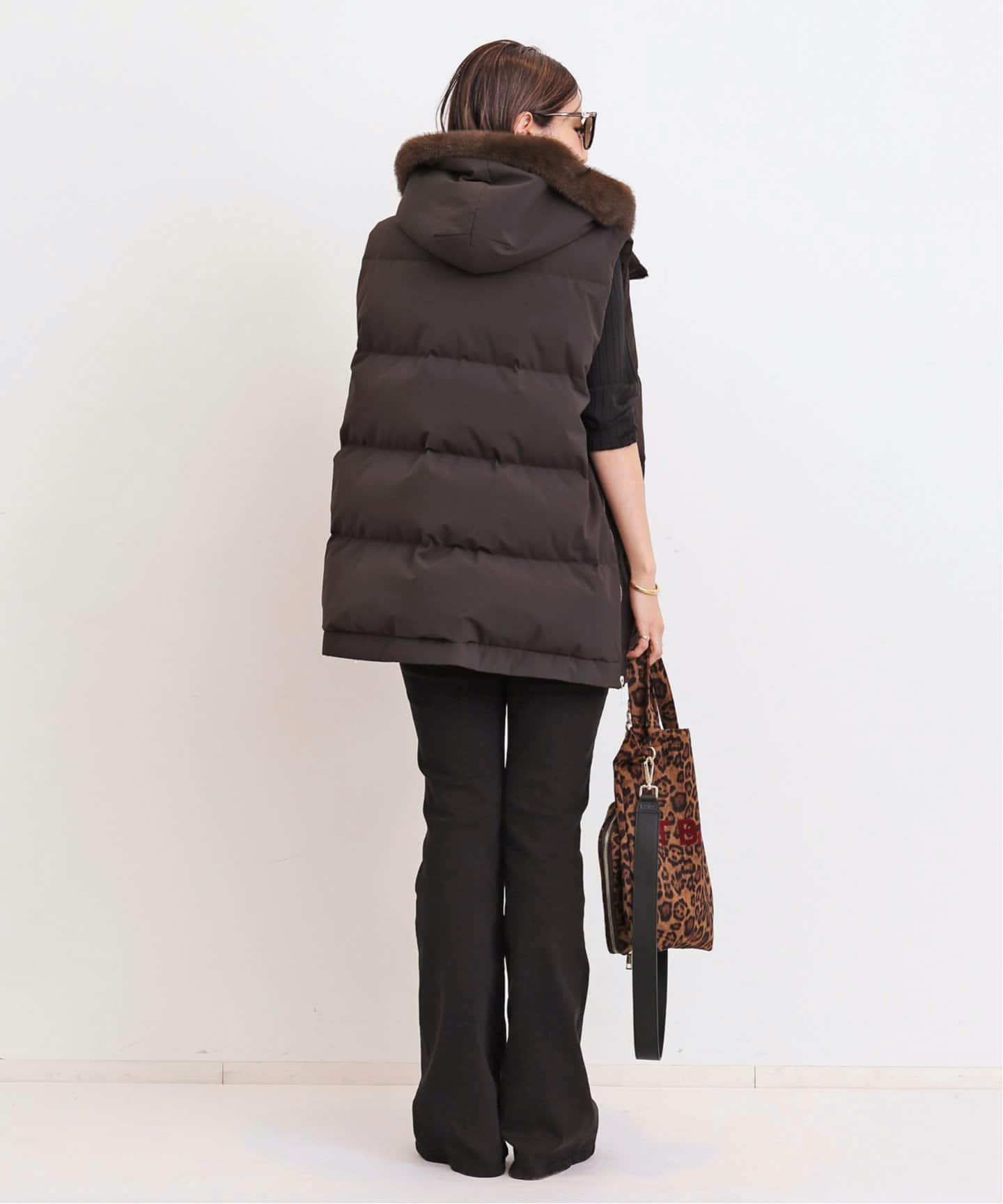 LOU ANDREA/ルー アンドレア】 FAKE MINK VEST（ダウン・中綿ベスト